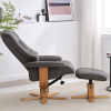 Sardinia Recliner Chair & Footstool in Cinder